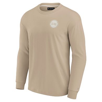 Unisex Fanatics Signature Khaki Detroit Pistons Elements Super Soft Long Sleeve T-Shirt