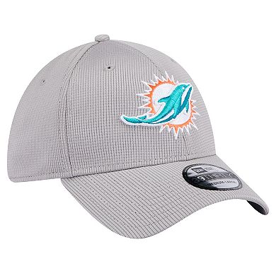 Men's New Era Gray Miami Dolphins Active 39THIRTY Flex Hat