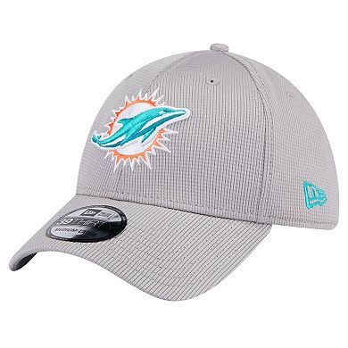 Men's New Era Gray Miami Dolphins Active 39THIRTY Flex Hat