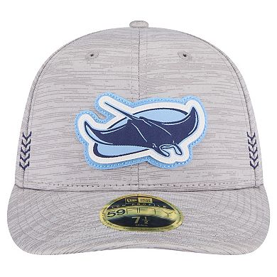 Men's New Era Heather Gray Tampa Bay Rays 2024 Clubhouse Low Profile 59FIFTY Fitted Hat