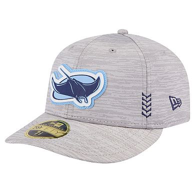 Men's New Era Heather Gray Tampa Bay Rays 2024 Clubhouse Low Profile 59FIFTY Fitted Hat
