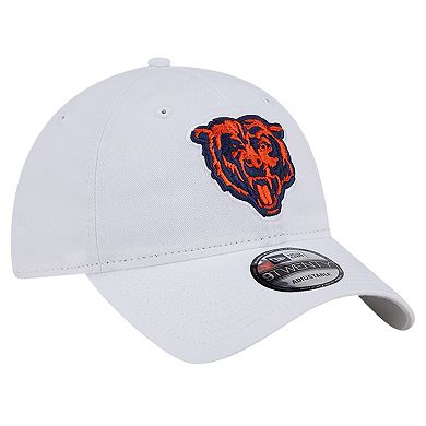 Men's New Era White Chicago Bears Main 9TWENTY Adjustable Hat