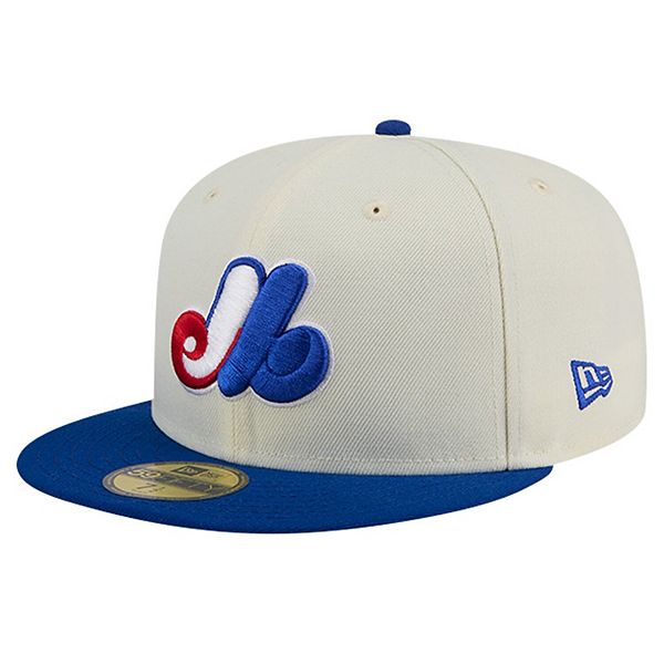 Men's New Era Cream Montreal Expos Cooperstown Collection Chrome