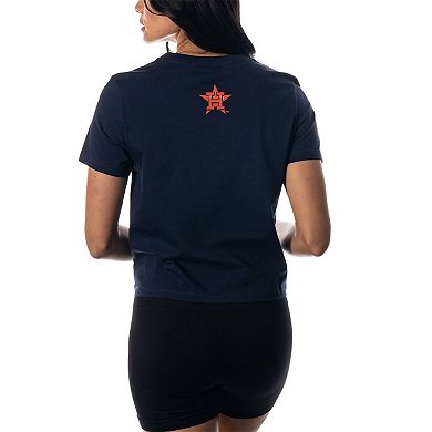 Women's The Wild Collective Navy Houston Astros Twist Front T-Shirt