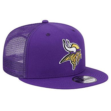 Men's New Era Purple Minnesota Vikings Main Trucker 9FIFTY Snapback Hat