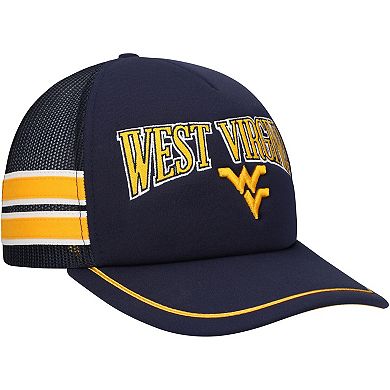 Men's '47 Navy West Virginia Mountaineers Sideband Trucker Adjustable Hat