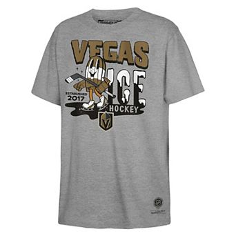 Youth Mitchell & Ness Gray Vegas Golden Knights Popsicle T-Shirt