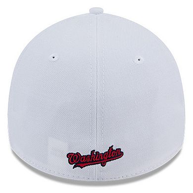 Men's New Era White Washington Nationals Evergreen 39THIRTY Flex Hat