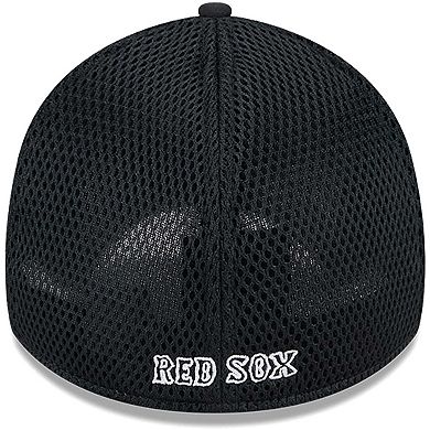 Men's New Era Boston Red Sox Evergreen Black & White Neo 39THIRTY Flex Hat