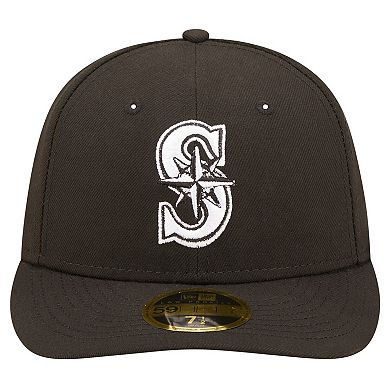 Men's New Era Black Seattle Mariners Low Profile 59FIFTY Fitted Hat