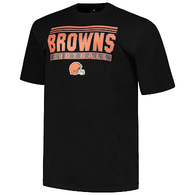 Men's Fanatics Black Cleveland Browns Big & Tall Pop T-Shirt