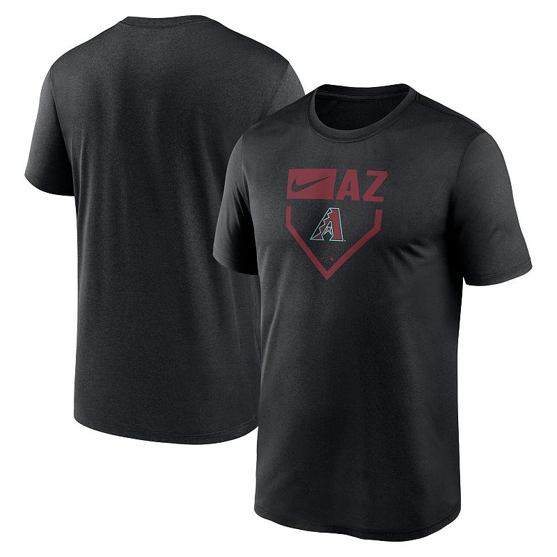 Men's Nike Black Arizona Diamondbacks Home Plate Icon Legend Performance T-Shirt, Size: Small