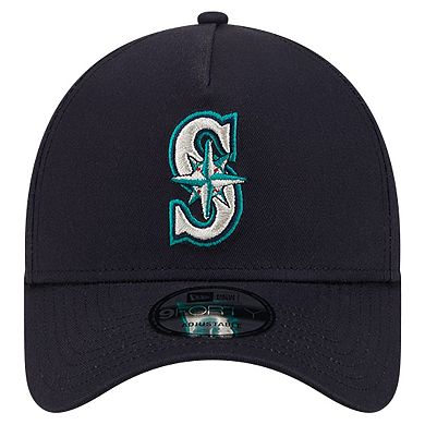 Men's New Era Navy Seattle Mariners Team Color A-Frame 9FORTY Adjustable Hat