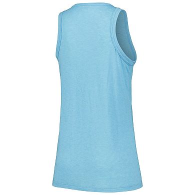 Women's Soft as a Grape Light Blue Chicago Cubs Gauze High Neck Tank Top