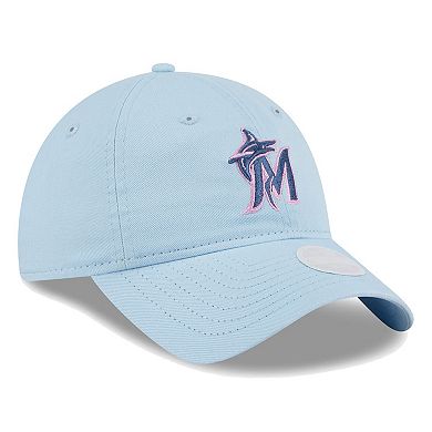 Women's New Era Miami Marlins Multi Light Blue 9TWENTY Adjustable Hat