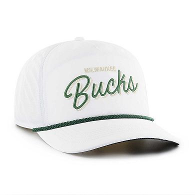 Men's '47 White Milwaukee Bucks Fairway Hitch brrr Adjustable Hat