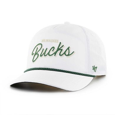 Men's '47 White Milwaukee Bucks Fairway Hitch brrr Adjustable Hat