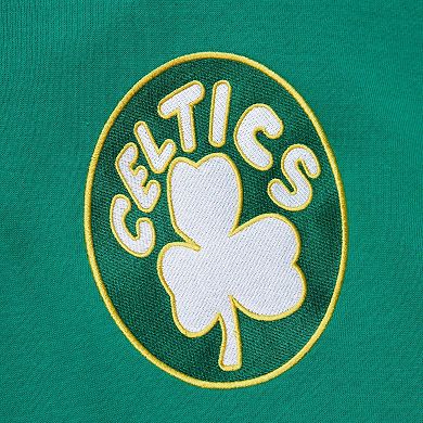 Men's Mitchell & Ness Kelly Green Boston Celtics Team OG 2.0 Vintage Logo Fleece Pullover Hoodie