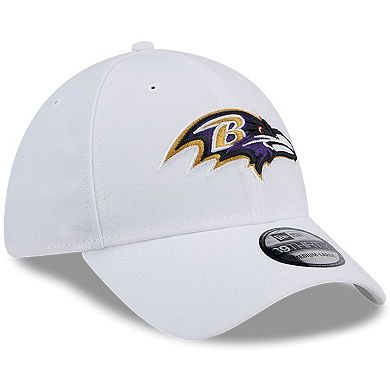 Men's New Era White Baltimore Ravens Main 39THIRTY Flex Hat