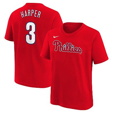 Youth Nike Bryce Harper Red Philadelphia Phillies Home Player Name & Number T-Shirt