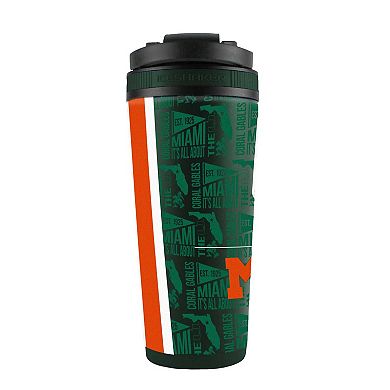 WinCraft Miami Hurricanes 26oz. 4D Stainless Steel Ice Shaker Bottle