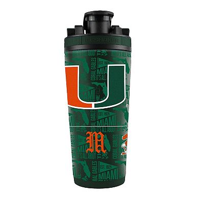 WinCraft Miami Hurricanes 26oz. 4D Stainless Steel Ice Shaker Bottle