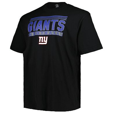 Men's Fanatics Branded Black New York Giants Big & Tall Pop T-Shirt