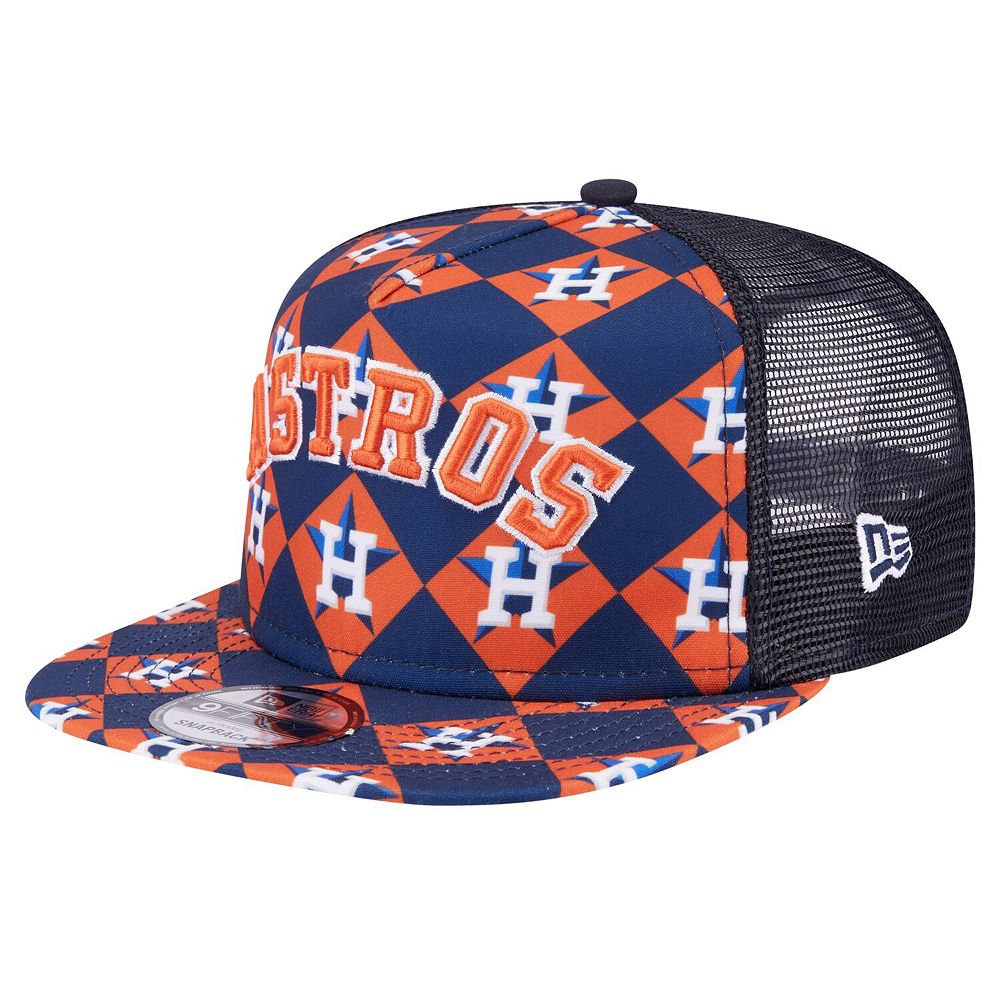 New Era Houston Astros 9FIFTY Snapback Cap – Adjustable, Two-Tone Blue/Grey, Structured High Crown