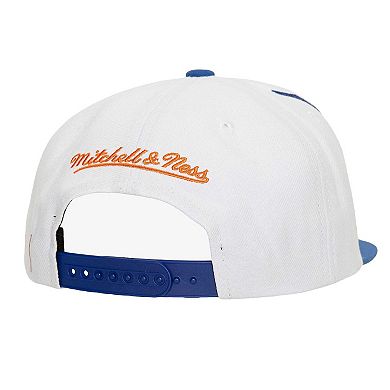 Men's Mitchell & Ness White/Blue New York Knicks Waverunner Snapback Hat