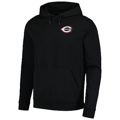 Men's Levelwear Black Cincinnati Reds Podium Vintage Pullover Hoodie