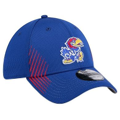Men's New Era Royal Kansas Jayhawks Active Slash Sides 39THIRTY Flex Hat