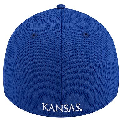 Men's New Era Royal Kansas Jayhawks Active Slash Sides 39THIRTY Flex Hat