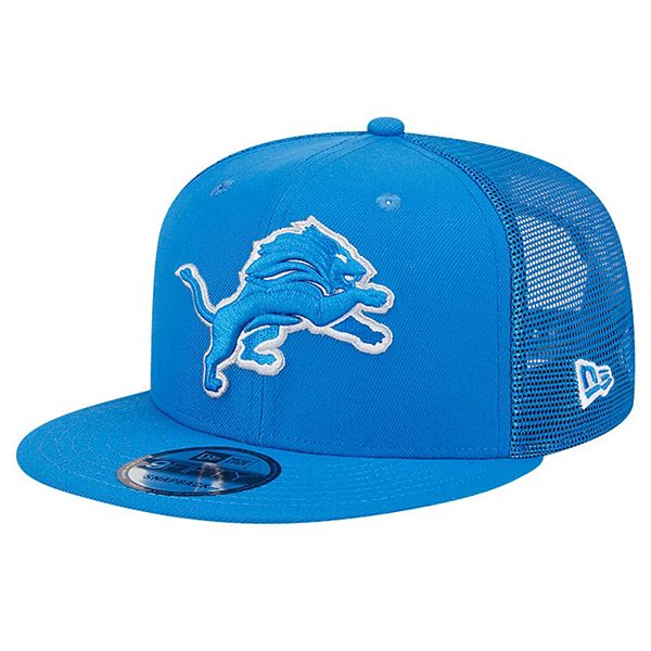 Men's New Era Blue Detroit Lions Main Trucker 9FIFTY Snapback Hat