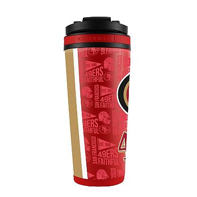 WinCraft San Francisco 49ers 26oz. 4D Stainless Steel Ice Shaker Bottle