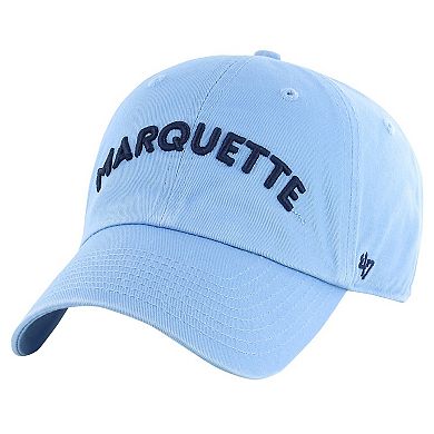 Men's '47 Light Blue Marquette Golden Eagles Clean Up Adjustable Hat