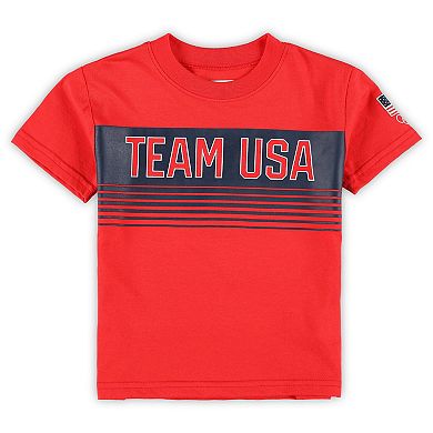 Toddler Red Team USA Bold Stripes T-Shirt