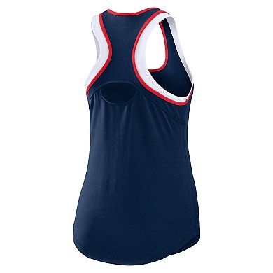 Women's WEAR by Erin Andrews Navy Boston Red Sox Colorblock Racerback Tank Top