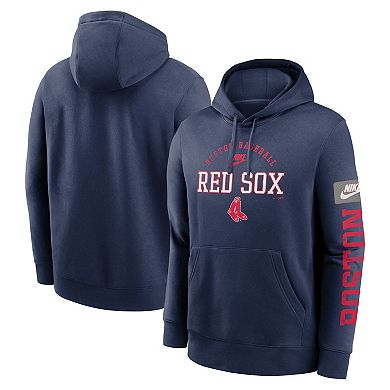 Men's Nike Navy Boston Red Sox Cooperstown Collection Splitter Club Fleece Pullover Hoodie
