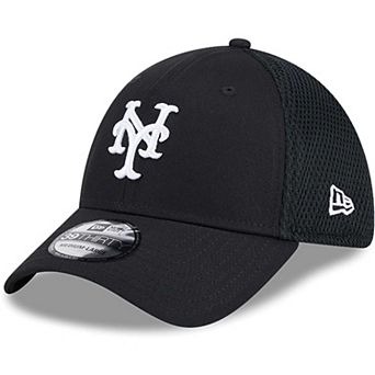 Men's New Era New York Mets Evergreen Black & White Neo 39THIRTY Flex Hat