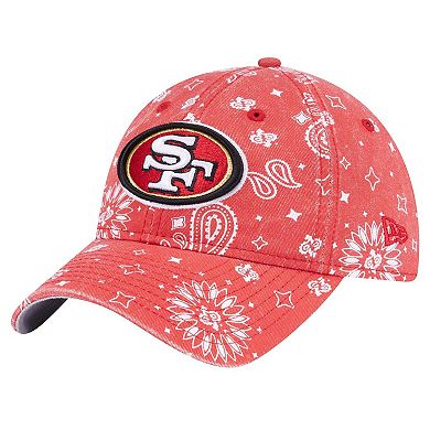 Women's New Era Scarlet San Francisco 49ers Paisley 9TWENTY Adjustable Hat