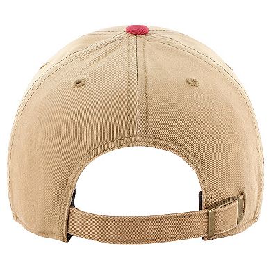 Men's '47 Khaki/Red Kansas City Chiefs Dusted Sedgwick MVP Adjustable Hat