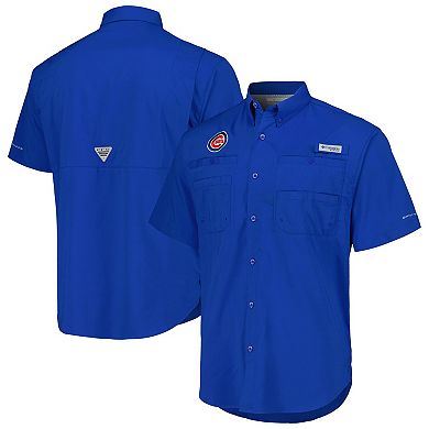 Men's Columbia Royal Chicago Cubs Tamiami Omni-Shade Button-Down Shirt