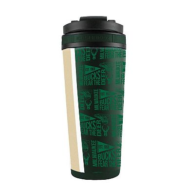 WinCraft Milwaukee Bucks 26oz. 4D Stainless Steel Ice Shaker Bottle