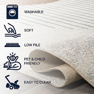 Kallax Geometric Modern Low-pile Machine-washable Area Rug