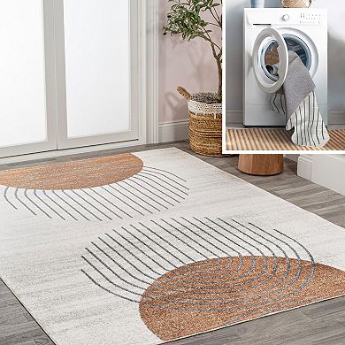 Kallax Geometric Modern Low-pile Machine-washable Area Rug