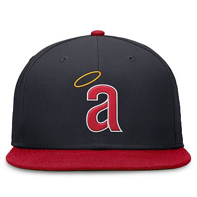 Men's Nike Navy/Red California Angels Rewind Cooperstown True Performance Fitted Hat