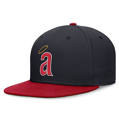 Men's Nike Navy/Red California Angels Rewind Cooperstown True Performance Fitted Hat