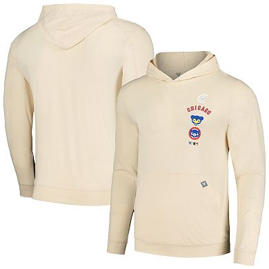 Men's Levelwear Cream Chicago Cubs Base Line Pullover Hoodie