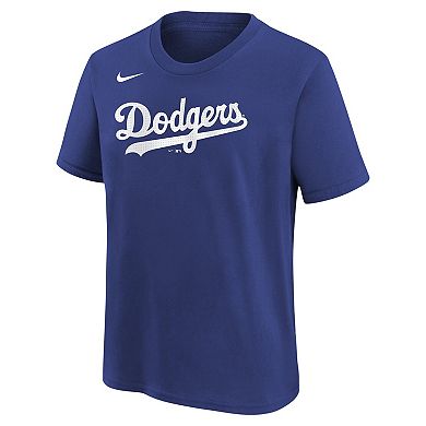 Men's Nike Clayton Kershaw Royal Los Angeles Dodgers Fuse Name & Number T-Shirt