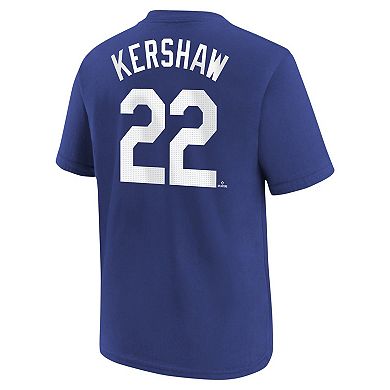 Men's Nike Clayton Kershaw Royal Los Angeles Dodgers Fuse Name & Number T-Shirt